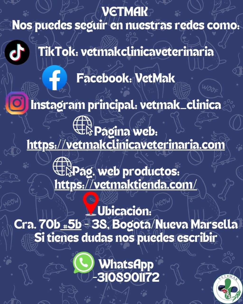 Instagram post from vetmak_clinica. This post is in position 5.