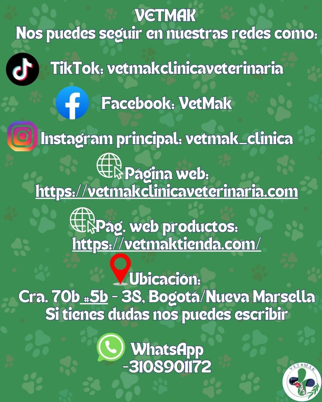 Instagram post from vetmak_clinica. This post is in position 4.